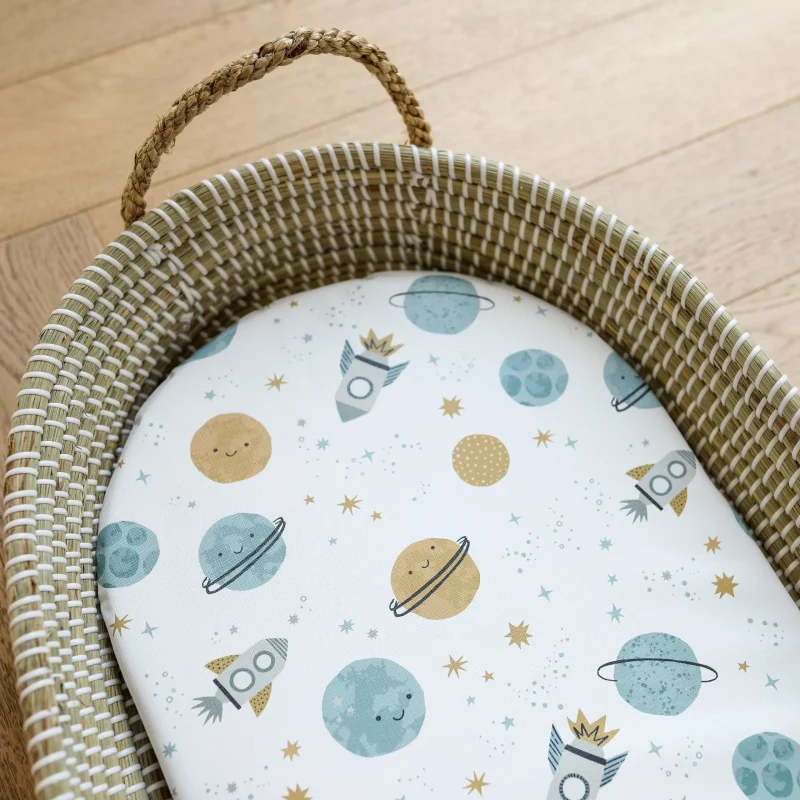 mabel fox space explorer basket changing mat