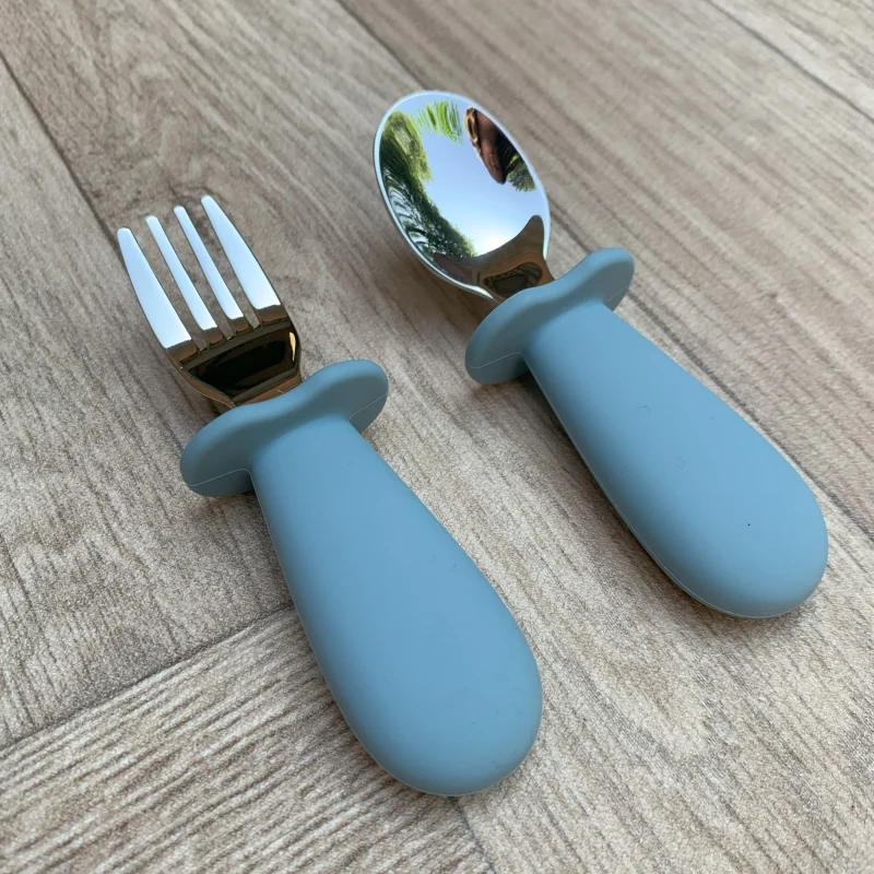 mabel fox toddler silicone cutlery set ether blue scaled