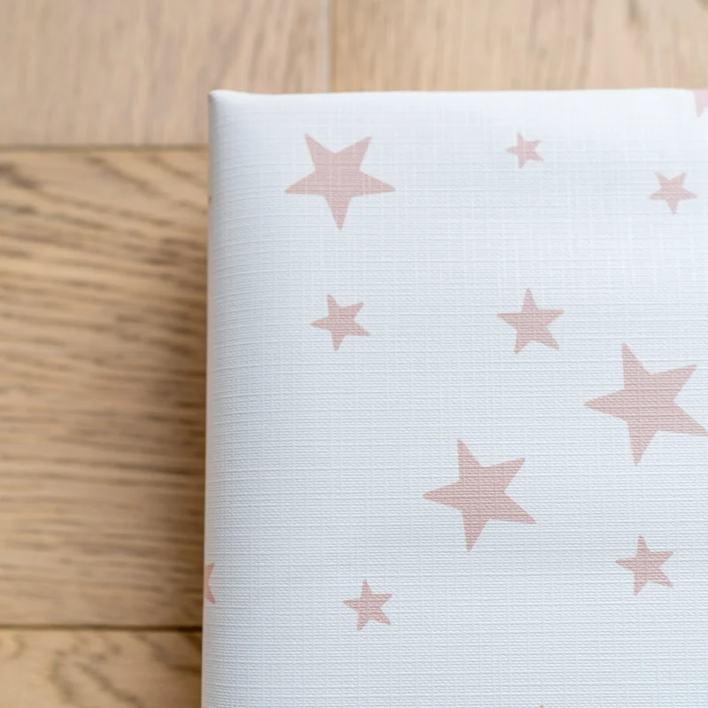 mabel fox travel changing mat blush stars edition scaled