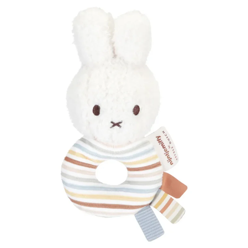 miffy x little dutch sunny stripes rattle high quality baby toy