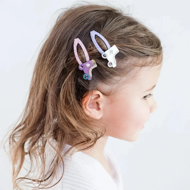 mimi lula clic clac hair clips disco rollerskates