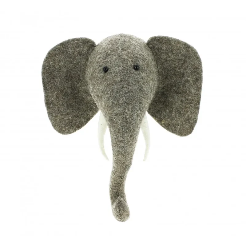 mini elephant head wall decor fiona walker england jungle style