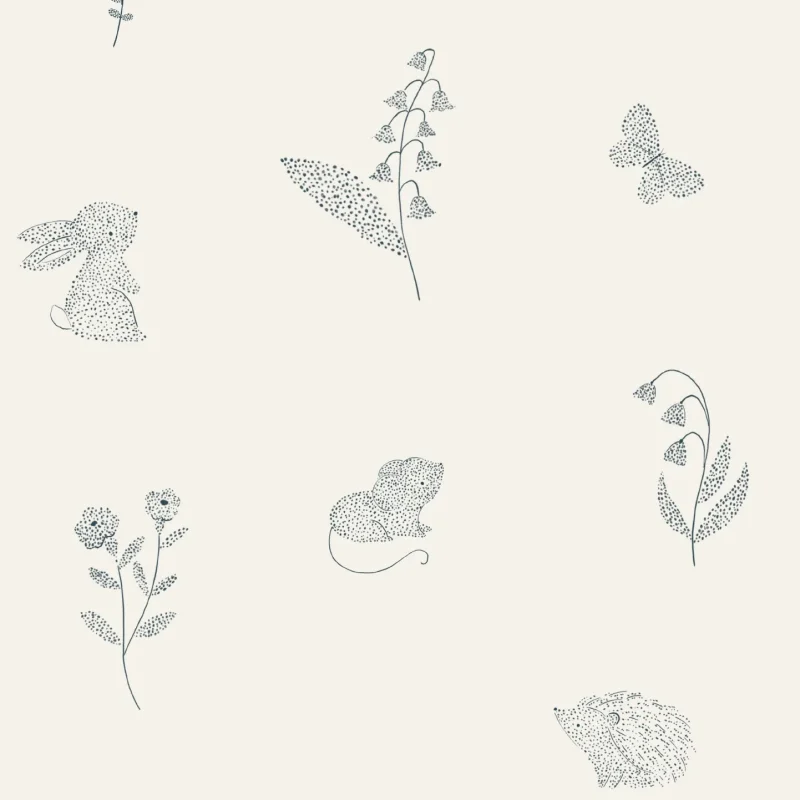 minibeau woodland dotted wallpaper