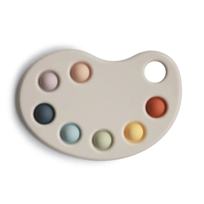 mushie paint palette press toy