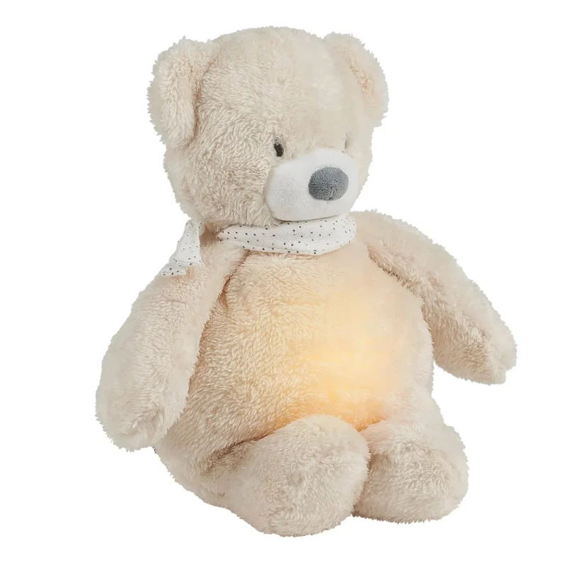 nattou sleepy bear nightlight soft beige perfect for bedtime