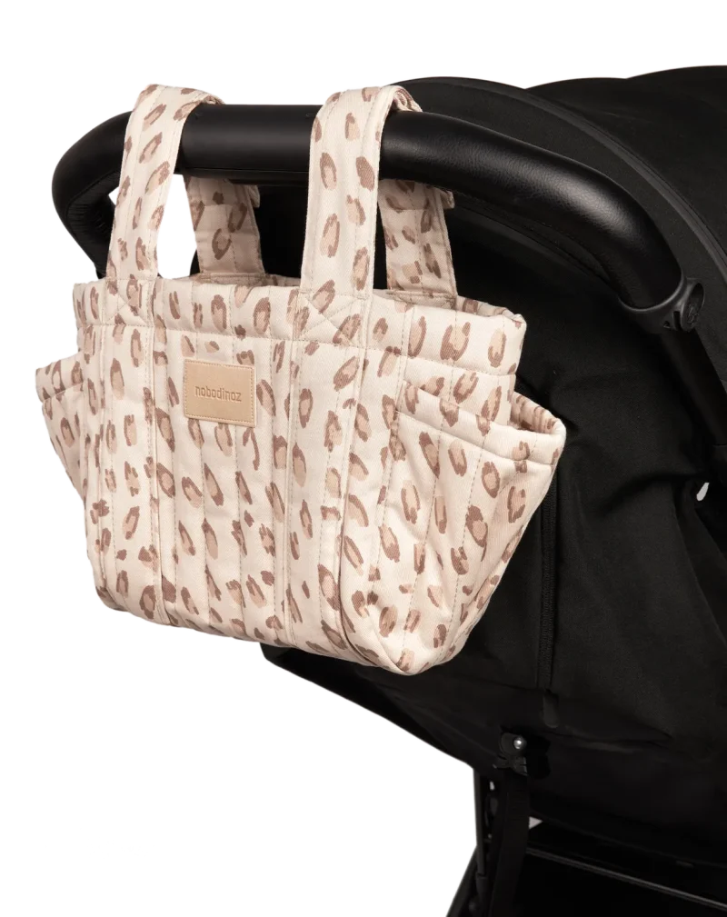 nobodinoz hyde park stroller organizer leonie latte