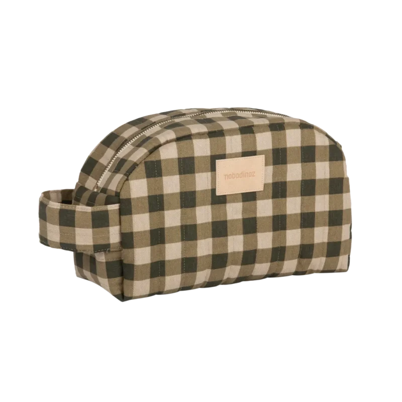 nobodinoz hyde park vanity case green checks