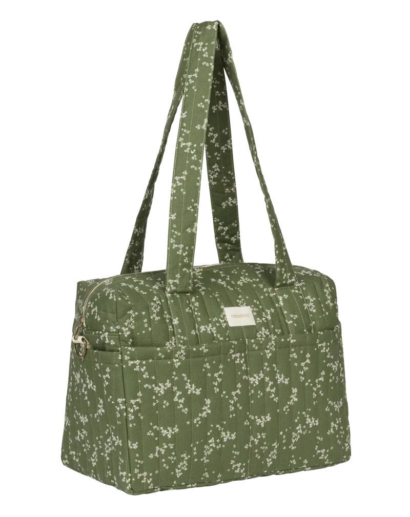 nobodinoz stories stroller bag green jasmine