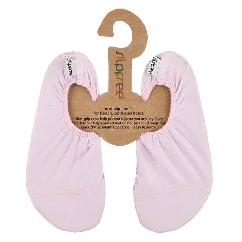 non slip pale pink swim shoes for safety