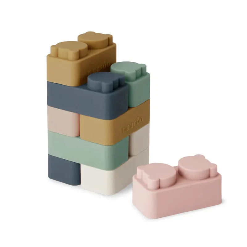 nuuroo 10 piece silicone building bricks set