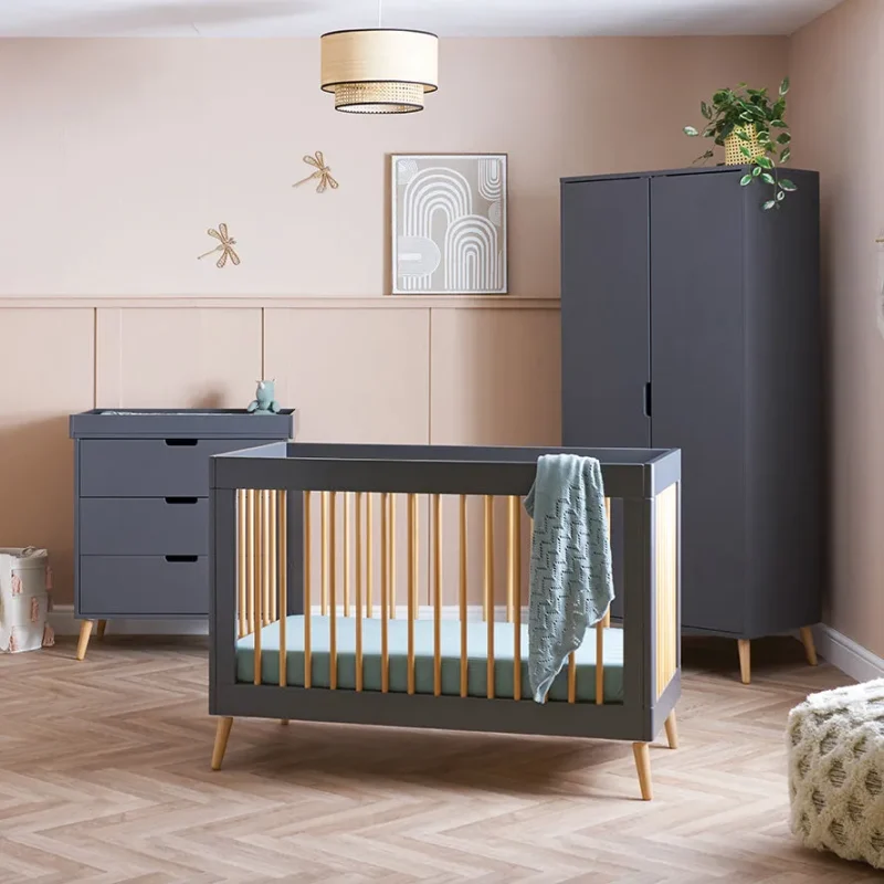 obaby maya mini 3 piece room set slate natural