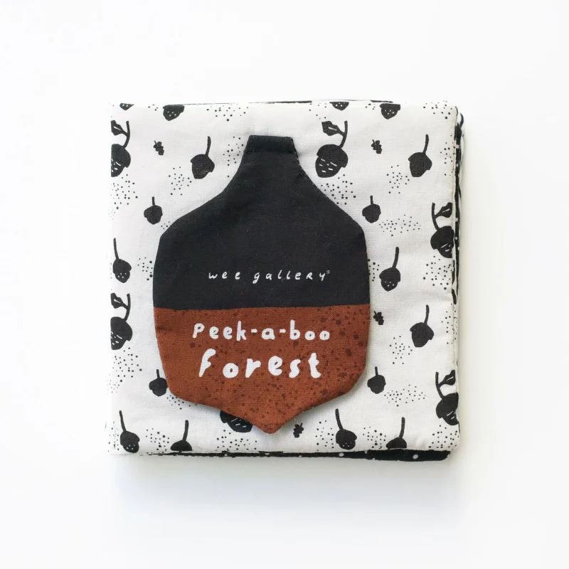 peekaboo forest soft cloth book by wee gallery