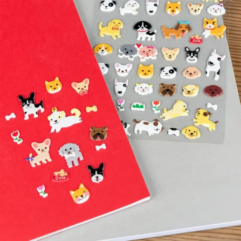 rex london 3d puffy dog stickers high quality craft supplies