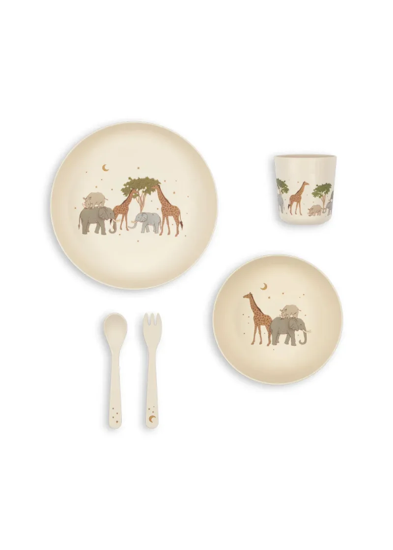 safari pla dinner set by konges slojd perfect for kids