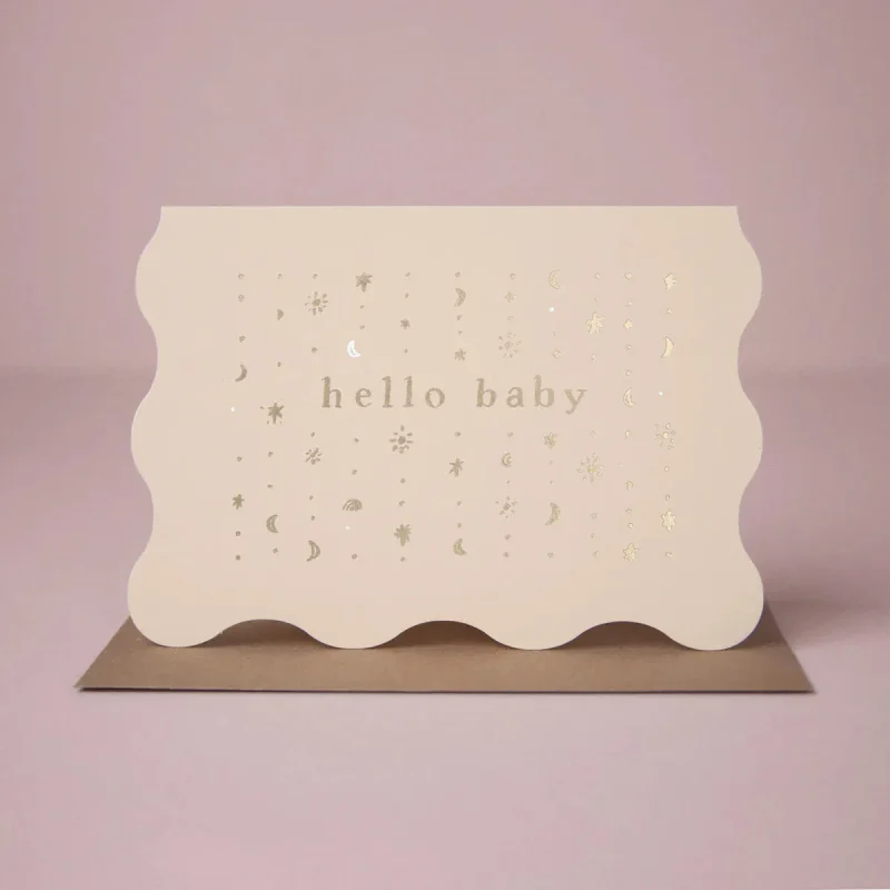 sister paper co hello baby greeting card perfect new arrival celebration