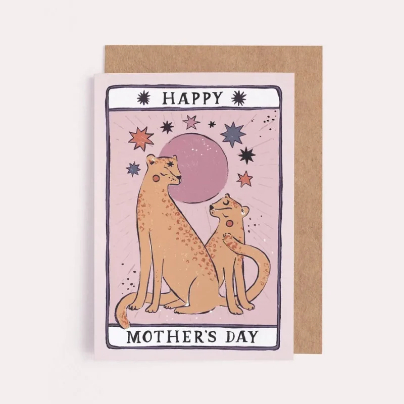 sister paper co tarot leopard mum card unique mother s day greeting