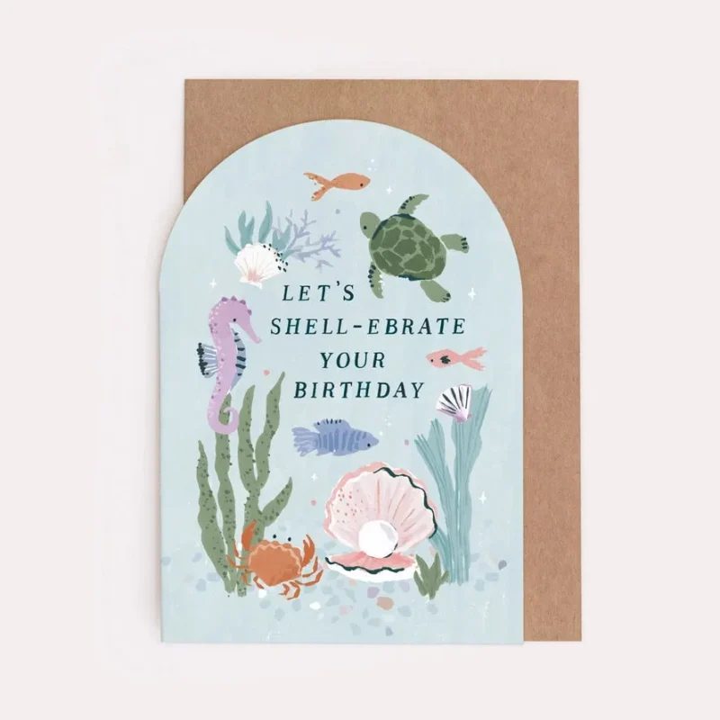 sister paper co under the sea birthday card