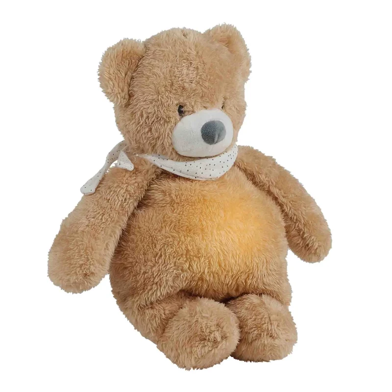 sleepy bear cuddle nightlight in pale brown nattou