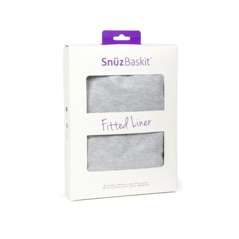 snuz baskit liner light grey marl soft absorbent eco friendly