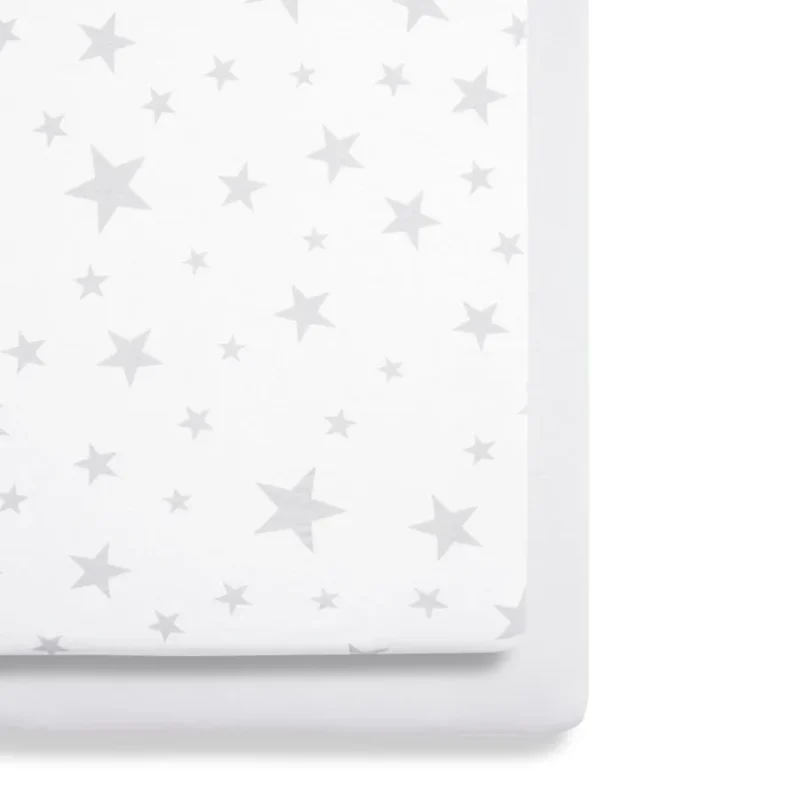 snuz twin crib sheets pack grey star design