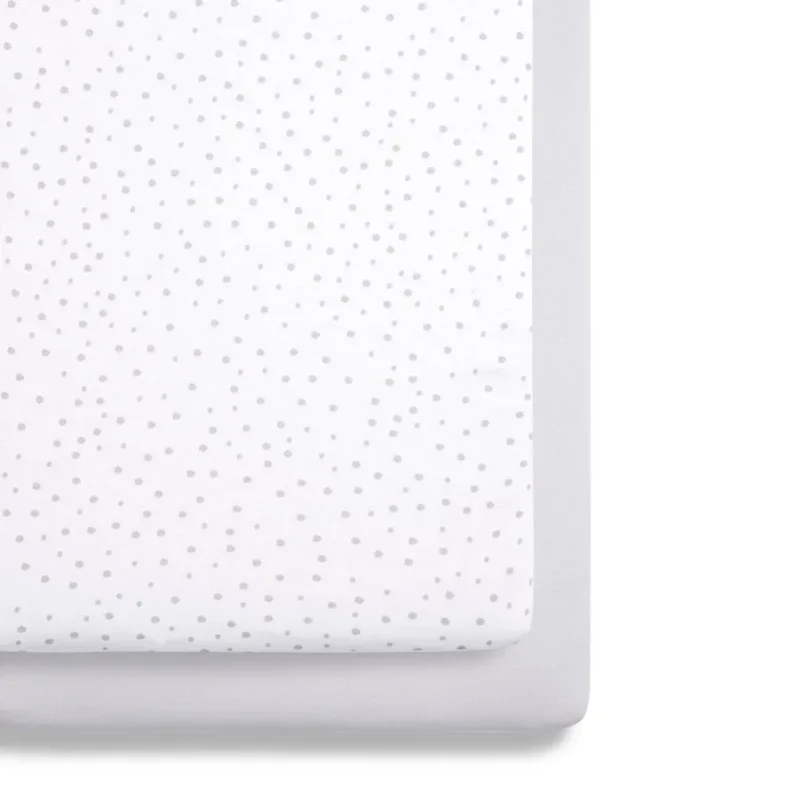 snuz twin crib sheets set grey spot