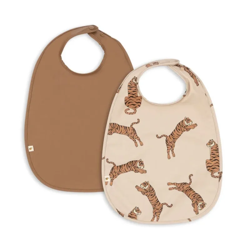 tiger dinner bibs 2 pack toasted coconut design