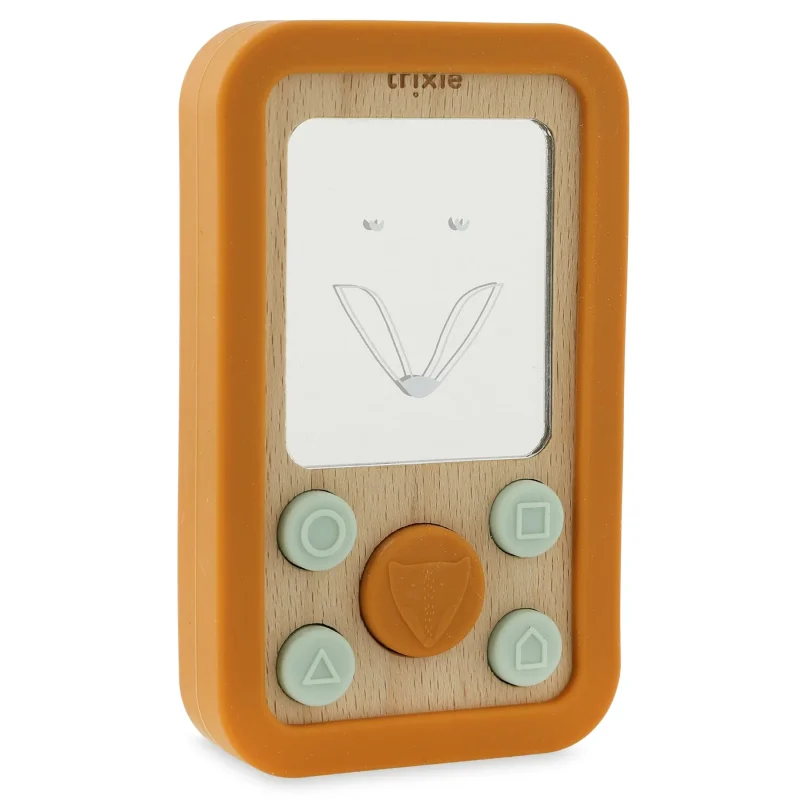 trixie wooden silicone baby phone mr