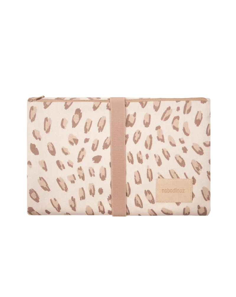 waterproof leonie latte changing pad by nobodinoz