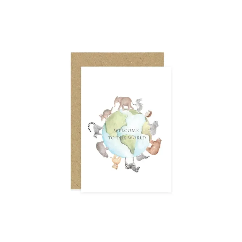 welcome to earth greeting card for little roglets